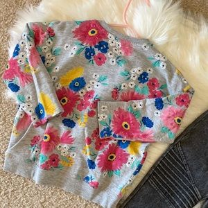H&M | Floral Sweatshirt - Grey - 2-3Y